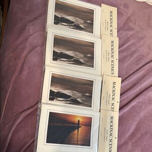 Set of 4 Michigan Mackinac Scenic Pictures or Notecards Set frameable stationary